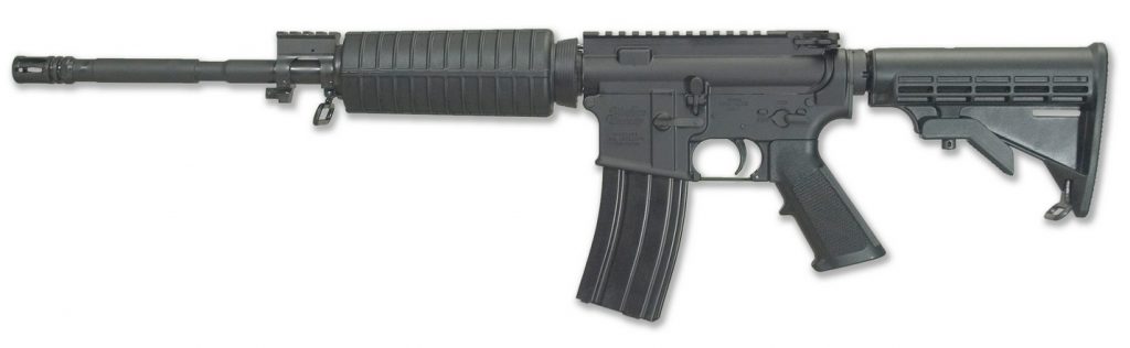 windham armory ar15 R16M4FT rifle side image, ready for battle