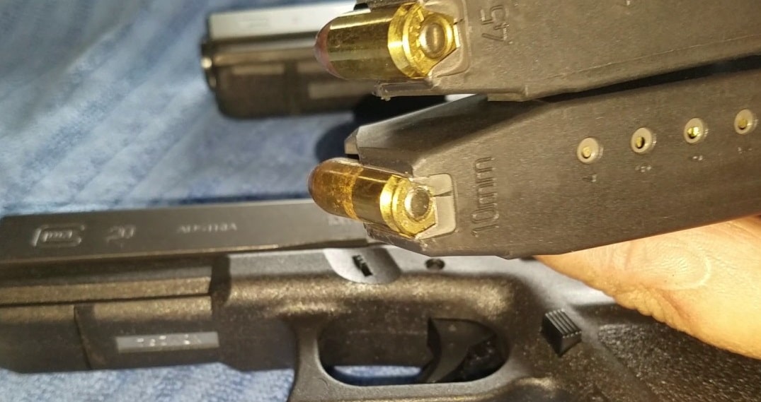 a picture of Glock 20 and Glock 21 Mags