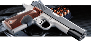 Kimber 1911 model - chrome and wood design in 2017