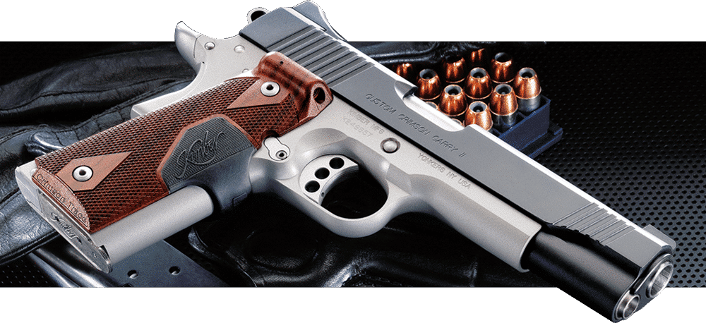 Kimber 1911 model - chrome and wood design in 2017