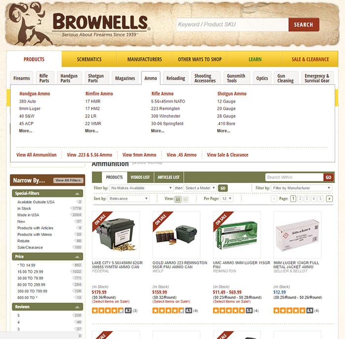 brownells huge selection