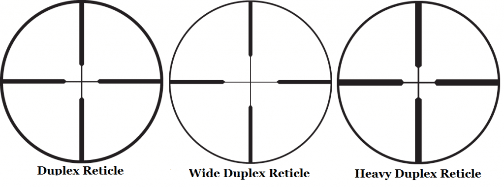 billede, der forklarer, hvad en dupleks reticle er