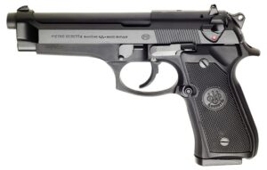 The Beretta M92FS uses a delayed, open-slide short-recoil system which accelerates its cycle time.