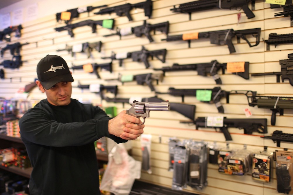 gun handling in a gun store