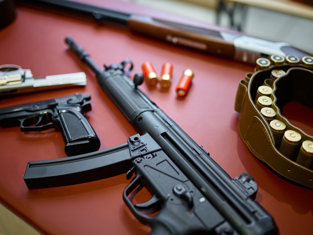 Guns, ammo, and ammo belt