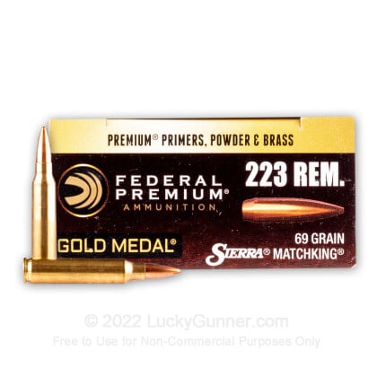 image of Federal Premium Sierra Match King Gold Medal Ammo 69 Grain