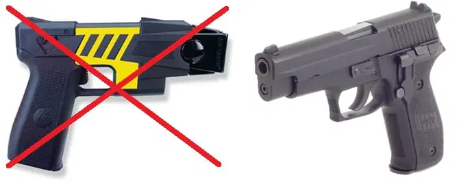 Taser vs Handgun