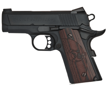 The 1911 Colt Defender has a shorter grip for a magazine capacity of 6+1 rounds