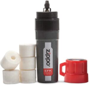 The Zippo Emergency Fire Kit isn't your standard fero rod set up