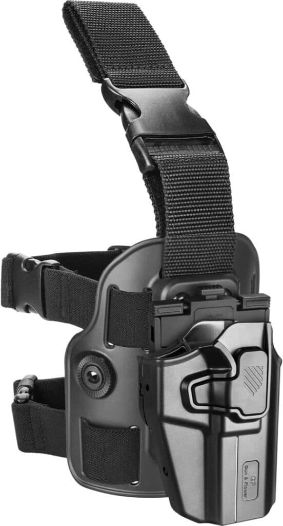 The Tactical Drop Leg 1911 Kydex Holster Offers level II retention