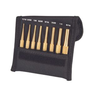 image of Starrett Brass Drive Pin Punch Set with Knurled Grip