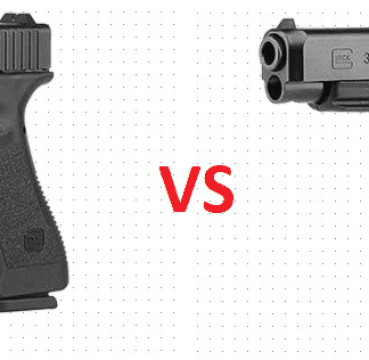 a picture of glock 17 and glock 34 with VS in between