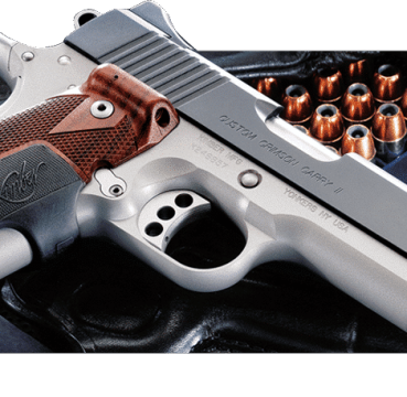 Kimber 1911 model - chrome and wood design in 2017