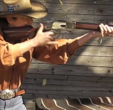 cowboy action shooting using a single action rifle