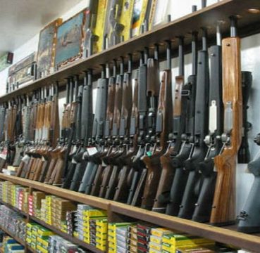 firearms in gun store