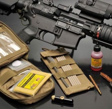 image of an ar 15 with gun cleaning kit