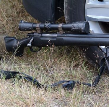 long range rifle with scope